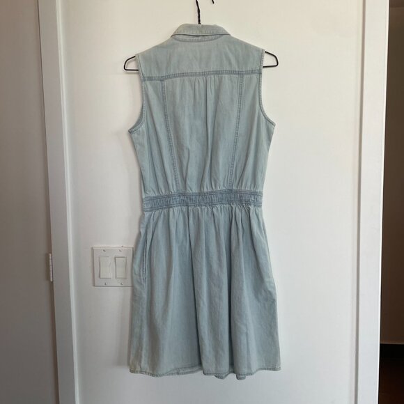 Gap 1969 Denim Dropwaist Denim Button up Dress - Picture 3 of 3